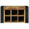 vidaXL Wijnrek Bruin en zwart 46 x 35 x 27.5 cm Massief mangohout