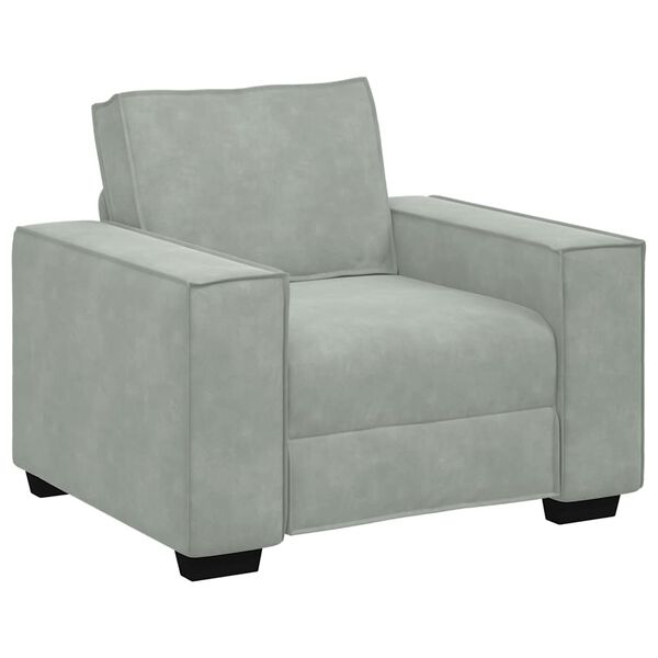 vidaXL Fauteuil 100x78x84 cm fluweel lichtgrijs