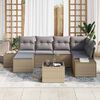 vidaXL Tuin Sofa Set met kussen 6 pcs Beige en Licht Grijs poly rattan