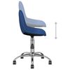 vidaXL Eetkamerstoelen draaibaar 4 st stof blauw