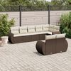 vidaXL 8-delige Loungeset met kussens poly rattan bruin