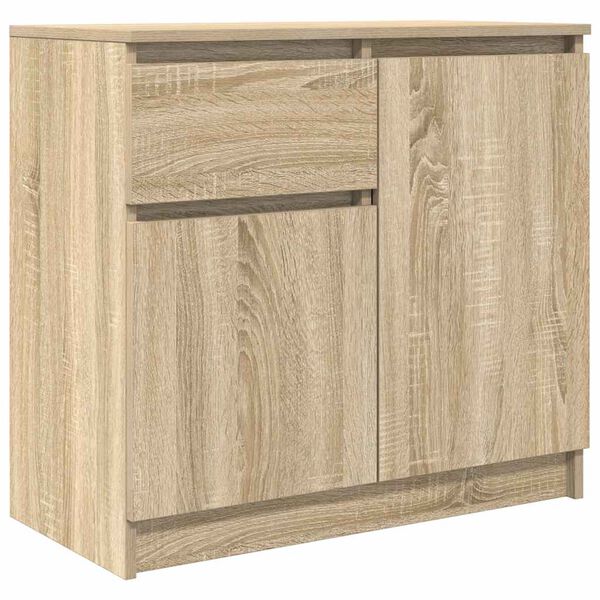 vidaXL Dressoir met lade 71x35x65 cm spaanplaat sonoma eikenkleurig