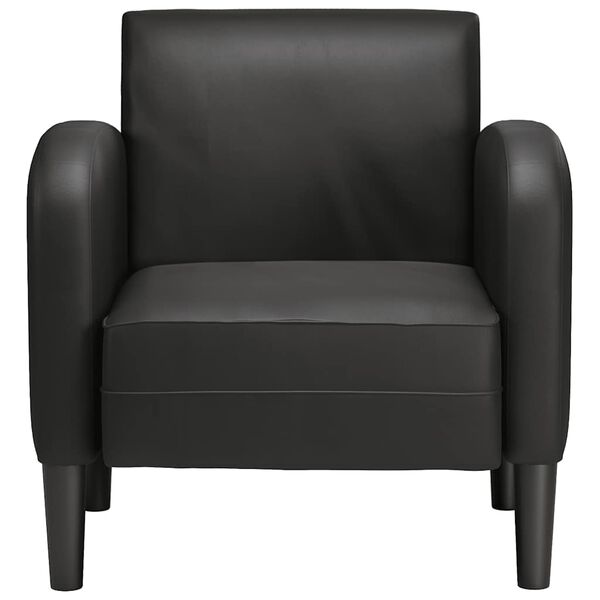 vidaXL Fauteuil met armleuningen 54 cm kunstleer zwart