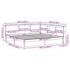 vidaXL Boekenkast Bed 2 pcs Wasbruin 200 x 200 cm Massief Vurenhout