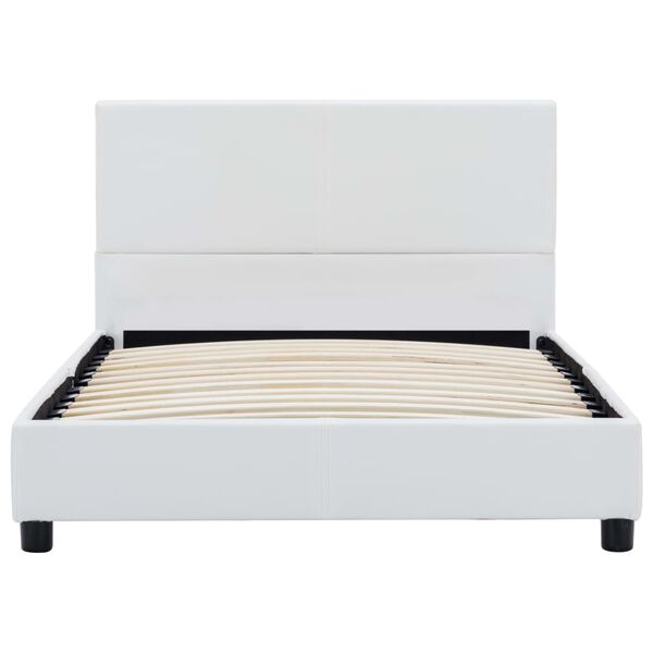 vidaXL Bedframe kunstleer wit 100x200 cm