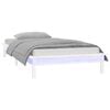vidaXL Bedframe LED massief hout wit 100x200 cm