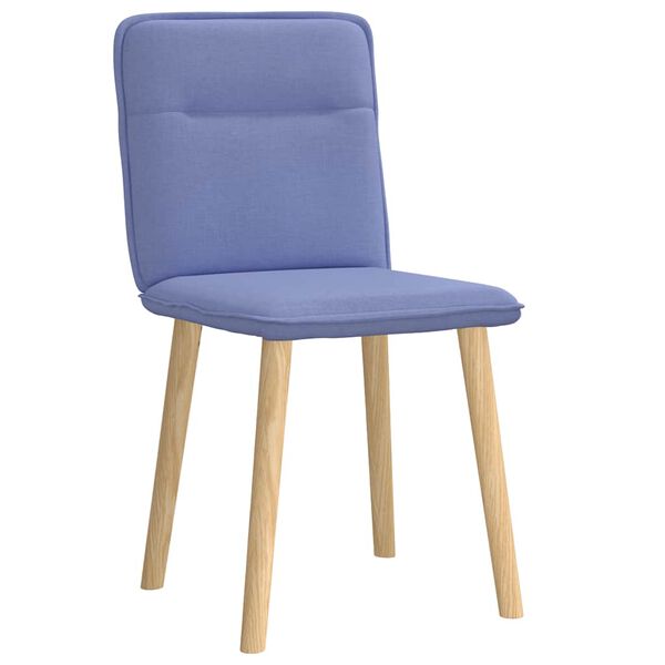 vidaXL Eetkamerstoelen 2 st stof jeansblauw