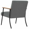 vidaXL Fauteuil Donkergrijs 59 x 75 x 78 cm Stof