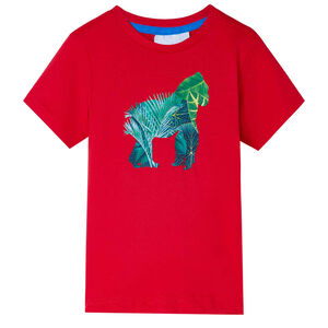 Kindershirt 128 rood