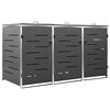 vidaXL Containerberging driedubbel 207x77,5x115 cm roestvrij staal