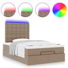 vidaXL Ottoman bed met matras en LED's 120x190 cm kunstleer