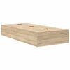 vidaXL Opbergbedframe met opslag Sonoma Eiken 80 x 200 cm Bewerkt hout
