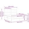vidaXL Opslag bed met matras Lichtgrijs 180 x 200 cm Polyester