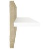 vidaXL Wandschappen 4 st 60x11,5x18cm bewerkt hout wit en sonoma eiken