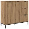 vidaXL Dressoir Artisan Eiken 89,5 x 33 x 82 cm Bewerkt hout