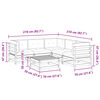 vidaXL 6-delige Loungeset met kussens massief grenenhout wasbruin