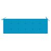 vidaXL Bank Batavia met blauw kussen 150 cm massief teakhout