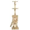 vidaXL Kattenkrabpaal met sisal krabpalen 138 cm pootafdrukken beige