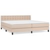 vidaXL Boxspring met matras kunstleer cappuccinokleurig 200x200 cm