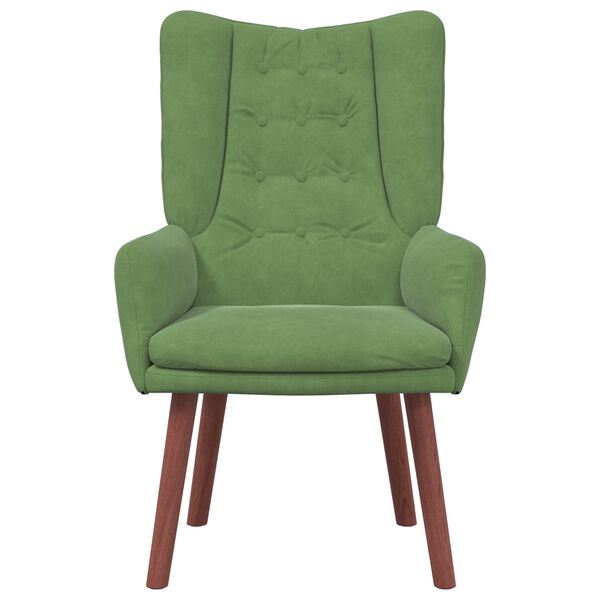 vidaXL Fauteuil Lichtgroen 63 x 67 x 94 cm Fluweel