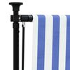 vidaXL Rolgordijn voor buiten 100x270 cm stof en staal blauw en wit