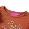 Kindershirt met lange mouwen 104 cognackleurig