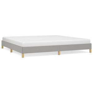 vidaXL Bedframe zonder matras stof lichtgrijs 200x200 cm