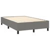 vidaXL Boxspring met matras en LED stof donkergrijs 120x200 cm