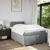 vidaXL Boxspring met matras stof lichtgrijs 120x190 cm