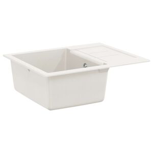 vidaXL Wasbak Wit 620 x 500 mm 80% Kwarts en 20% Hars