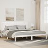 vidaXL Bedframe extra lang zonder matras massief hout wit 180x210 cm