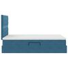 vidaXL Opslag bed met matras met matras Blauw 120 x 190 cm Fluweel