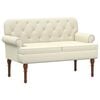 vidaXL Loungebank met knopencomfort Cr&egrave;mekleurig 120 x 65 x 77 cm