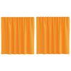 vidaXL Gordijnen voile met lussen 2 st 140x140 cm oranje