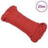 vidaXL Boottouw 4 mm 25 m polypropyleen rood
