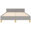 vidaXL Bedframe zonder matras 120x190 cm stof lichtgrijs