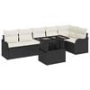 vidaXL Tuin Sofa Set 7 st Zwart Poly Rattan