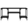 vidaXL TV-kast Zwart Eiken 102 x 35 x 45,5 cm Gemonteerd hout en ijzer
