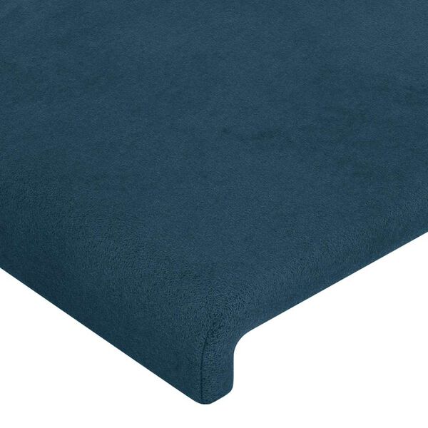 vidaXL Hoofdbord donkerblauw 100x5x118/128 cm fluweel
