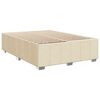 vidaXL Boxspring met matras stof cr&egrave;mekleurig 140x190 cm