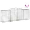 vidaXL Schanskorven 13 st gewelfd 300x50x100/120 cm ijzer