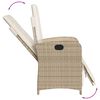 vidaXL 7-delige Tuinset met kussens poly rattan beige