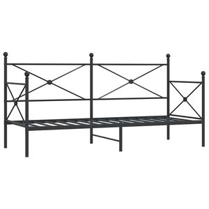 vidaXL Slaapbank zonder matras 90x200 cm staal zwart