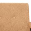 vidaXL Fauteuil Beige 59 x 75 x 78 cm Krullend Wol-achtig Stof