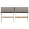 vidaXL Gestoffeerd hoofdbord Taupe 140 cm Massief grenenhout