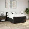 vidaXL Boxspring met matras stof zwart 140x200 cm