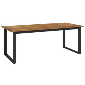 vidaXL Tuintafel met U-vormige poten 200x90x75 cm massief acaciahout