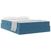 vidaXL Opbergbed met matras Donkerblauw 140 x 200 cm Fluweel