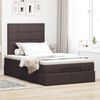 vidaXL Ottoman bed met matras en LED's 120x200cm stof donkerbruin