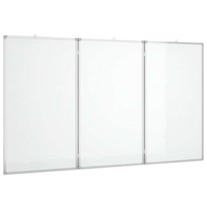 vidaXL Whiteboard magnetisch inklapbaar 120x80x1,7 cm aluminium